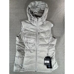 Eddie Bauer Downlight 2.0 Hooded Vest Puffer Women's L TALL  Warm  Cement